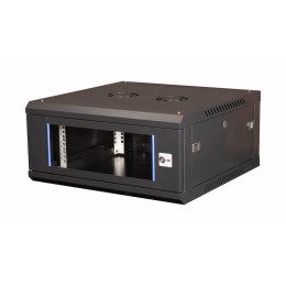 Шкаф телекоммуникационный настен. 19дюйм 4U 280х600х600мм дверь стекло черн. Datarex DR-630101