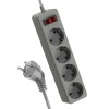 Удлинитель с сетевым фильтром 4х1.5м с заземл. 10А IP20 2.2кВт 3х0.75 с предохранителем с выкл. с ин