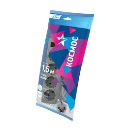 Удлинитель с сетевым фильтром 4х1.5м с заземл. 10А IP20 2.2кВт 3х0.75 с предохранителем с выкл. с ин