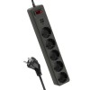 Удлинитель с сетевым фильтром 5х1.8м с заземл. 10А IP20 2.2кВт 2хUSB 3х0.75 с предохранителем КОСМОС