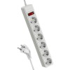 Удлинитель с сетевым фильтром 6х5м с заземл. 16А IP20 3.5кВт 3х1 с предохранителем с выкл. с индикат
