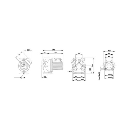 Насос циркуляционный GRUNDFOS UPS 40-60-2 F (1х230В) Grundfos НС-0027488