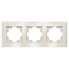 Рамка 3-м Афина стеклянная сл. кость (ivory) UNIVersal 2274
