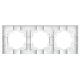 Рамка 3-м Афина стеклянная сл. кость (ivory) UNIVersal 2274