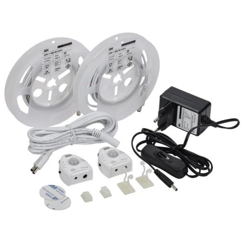 Комплект светодиодной подсветки "Сделай сам" DIY (лента LED 2х1.2м LSR-2835WW60-4.8-IP20-12В + драйв