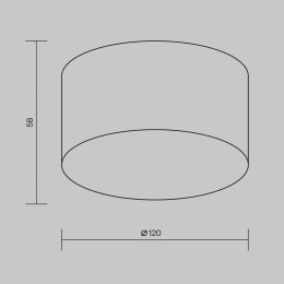 Светильник Zon IP 15Вт 3000К IP65 потолочн. Maytoni O430CL-L15B3K