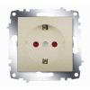 Розетка 1-м СП Cosmo 16А IP20 с заземл. защ. шторки механизм титаниум ABB 619-011400-243