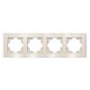 Рамка 4-м Афина стеклянная сл. кость (ivory) UNIVersal 2275