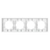 Рамка 4-м Афина стеклянная сл. кость (ivory) UNIVersal 2275