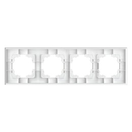 Рамка 4-м Афина стеклянная сл. кость (ivory) UNIVersal 2275