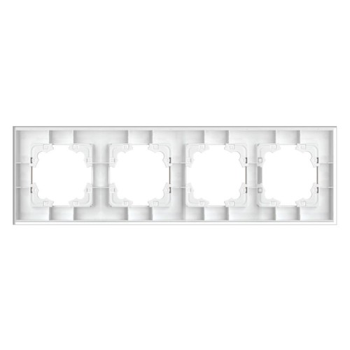 Рамка 4-м Афина стеклянная сл. кость (ivory) UNIVersal 2275