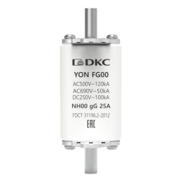 Предохранитель YON ножевого типа FG00 с одинарной индикацией 25А DKC 1FG00-0025