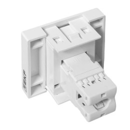 Розетка RJ45 категории 6 (ширина 2 модуля) EKF E2MK016-135-10