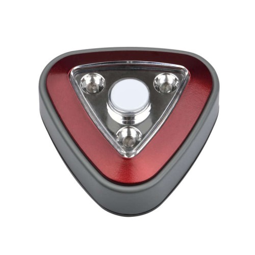 Светильник-ночник DTL-356 Треугольник/Red/3LED/4АА пушлайт питание от 3-х батареек ААА (в комплект н