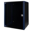 Шкаф настенный 19дюйм 15U 600х450 дв. стекл. черн. Datarex DR-600311