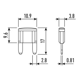 Предохранитель автомобильный "мини" 15А Rexant 80-7111