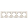 Рамка 5-м Афина стеклянная сл. кость (ivory) UNIVersal 2276