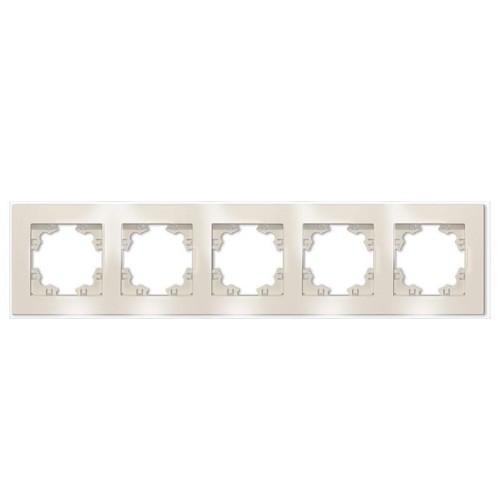 Рамка 5-м Афина стеклянная сл. кость (ivory) UNIVersal 2276