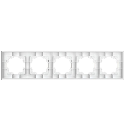 Рамка 5-м Афина стеклянная сл. кость (ivory) UNIVersal 2276