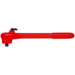 Рукоятка трещоточная VDE 1000В DR 1/2дюйм с флажковым переключателем L-265мм диэлектрическая Knipex