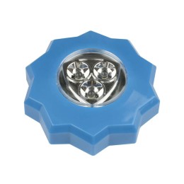Светильник-ночник DTL-357 Звезда/Blue/3LED/3ААА пушлайт питание от 3-х батареек ААА (в комплект не в