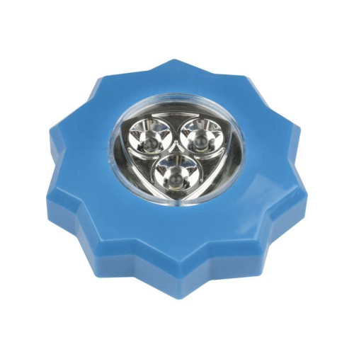 Светильник-ночник DTL-357 Звезда/Blue/3LED/3ААА пушлайт питание от 3-х батареек ААА (в комплект не в