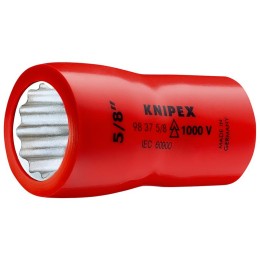 Головка торцевая VDE 1000В DR 3/8дюйм BiHEX двойн. шестигранник дюймовая 1/2дюйм диэлектрическая Kni