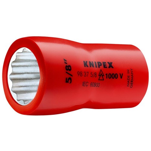 Головка торцевая VDE 1000В DR 3/8дюйм BiHEX двойн. шестигранник дюймовая 1/2дюйм диэлектрическая Kni