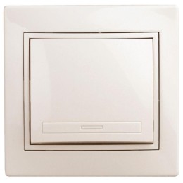 Кнопка включения СП Plano 1-109-02 10А 250В IP20 Plano слон. кость Intro Б0053832
