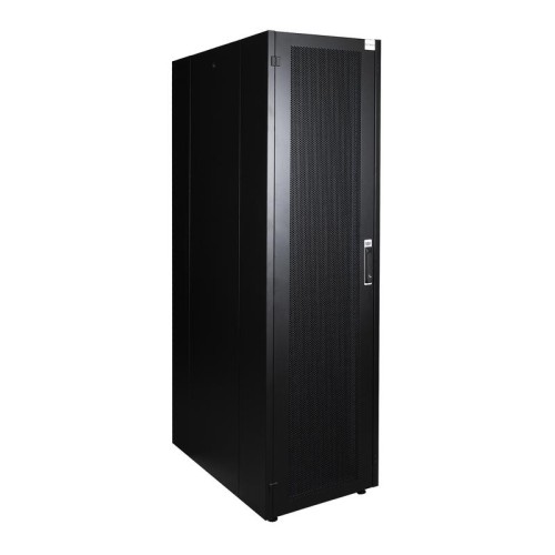 Шкаф напольный 19дюйм 42U 600х1000 перед. дв. перф. задн. стен. перф. черн. Datarex DR-721531