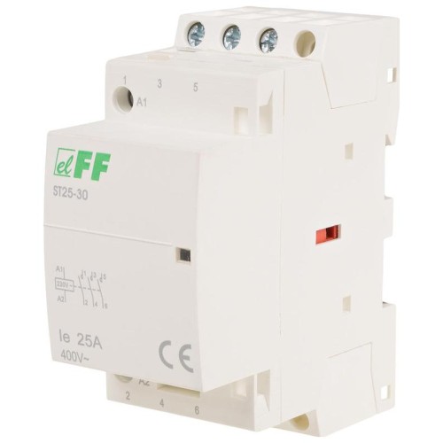 Контактор ST25-30 (3NO 4Вт 2 модуля монтаж на DIN-рейке 230В AC 25А IP20) F&F EA13.001.007