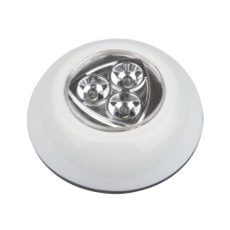 Светильник-ночник DTL-360 Круг/White/3LED/3ААА пушлайт питание от 3-х батареек ААА (в комплект не вх
