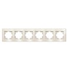 Рамка 6-м Афина стеклянная сл. кость (ivory) UNIVersal 2277