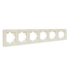 Рамка 6-м Афина стеклянная сл. кость (ivory) UNIVersal 2277