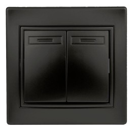 Переключатель 2-кл. СП Plano 1-107-05 10А 250В IP20 антрацит Intro Б0053810