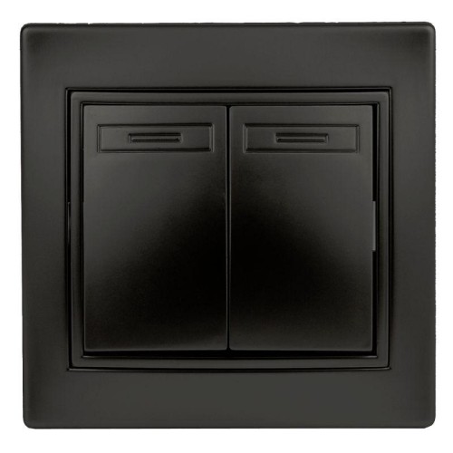 Переключатель 2-кл. СП Plano 1-107-05 10А 250В IP20 антрацит Intro Б0053810