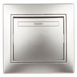 Переключатель промежуточный 1-кл. СП Plano 1-108-03 10А IP20 250В алюм. Intro Б0053820