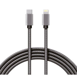 Кабель Type-C-Lightning PD 1м графит нейлон Rexant 18-7054