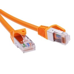 DKC Патч-корд экранированный CAT6A F/UTP 4х2, LSZH, оранжевый, 1.5м