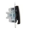Выключатель 1-кл. 1п СП Karina 10А IP20 механизм черн. бархат LEZARD 707-4288-100