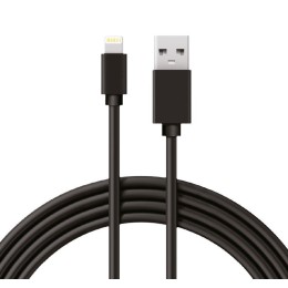 Кабель USB-Lightning 2А 1м черн. ПВХ Rexant 18-7050