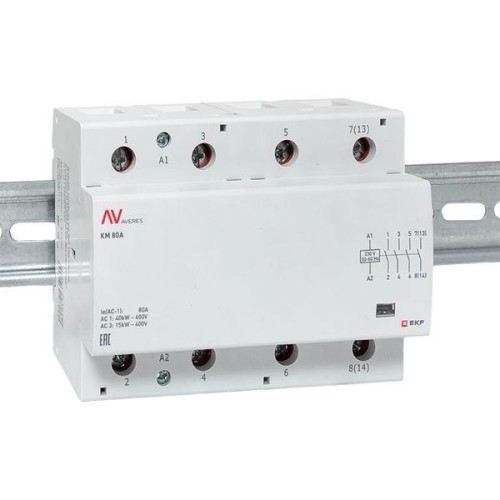 Контактор модульный КМ 80А 4NO 230В AC (6 мод.) AVERES EKF km-av-6-80-40-230V