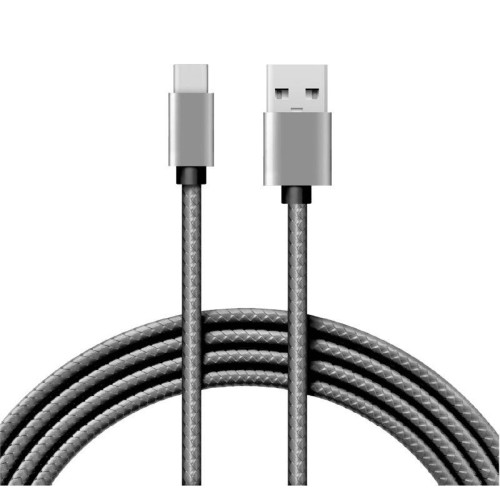 Кабель USB-Type-C 3А 1м графит нейлон Rexant 18-1896