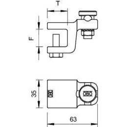 Держатель проволоки d8-10мм для листа 10-20мм 5004 DIN-FT 20 OBO 5304504