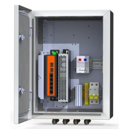 Термошкаф коммутационный 4хPoE 2хSFP 4хSC IP66 300х400х210мм 6 УТП 4КУ Mastermann 00-00015643
