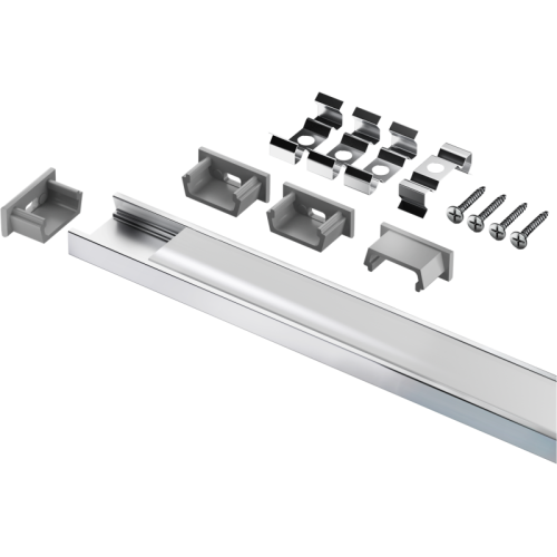 Профиль алюминиевый 95 326 NPR-01-SET накладной с рассеивателем (поликарбонат) для СД ленты NAVIGATO