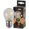 ЭРА F-LED P45-7W-827-E27 Лампа (филамент, шар, 7Вт, тепл, E27)