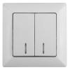 Выключатель 2-кл. СП Solo 4-105-01 10А 250В IP20 с подсветкой бел. Intro Б0053593