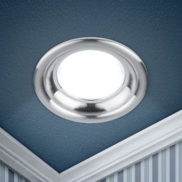 ЭРА KL LED 17-7 SL Серебро Светильник светодиодный круглый "тарелка" 7W 4000K