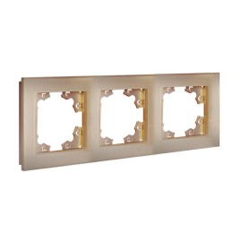 Рамка 3-м Афина стеклянная шампань UNIVersal 2280